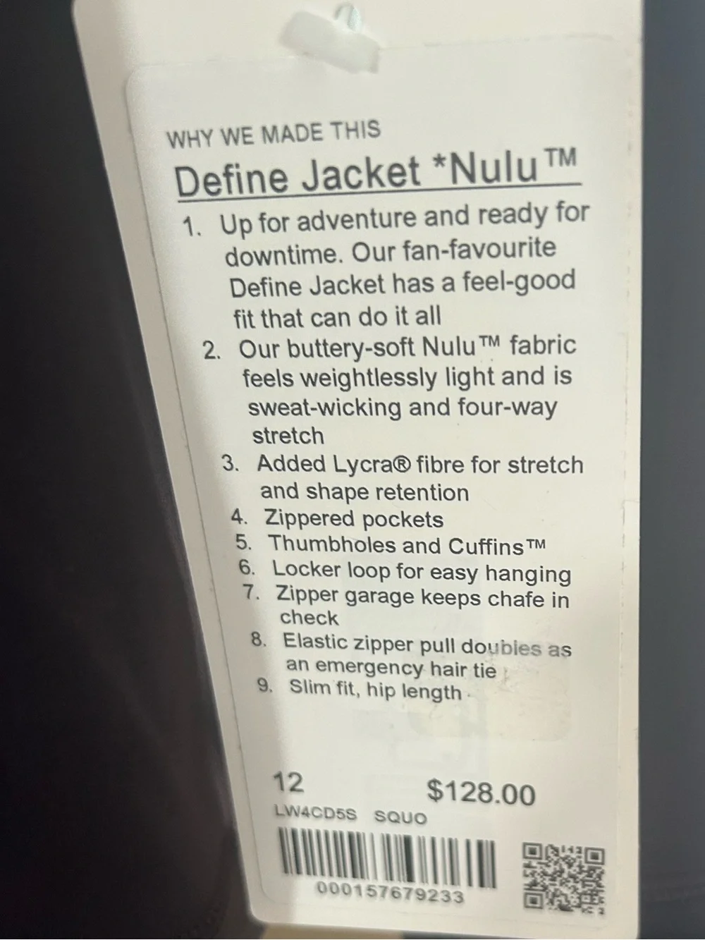 lululemon athletica define jacket